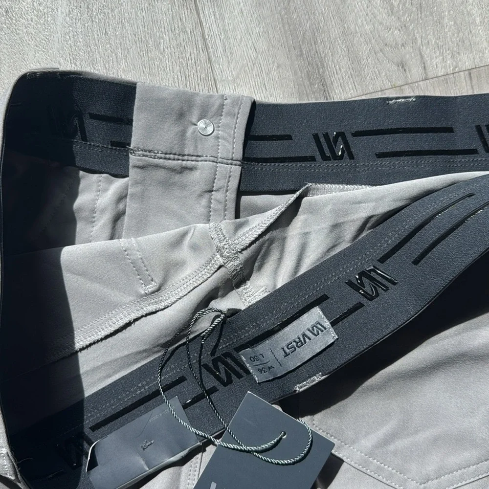 VRST Men's Limitless 5 Pocket Athletic Fit 38 Silver Shadow Pants